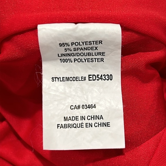 Ricki’s Red midi dress Size Medium Sleeveless Ruching Christmas Winter Summer - Picture 6 of 8